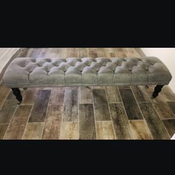 Grey Microfiber Bench