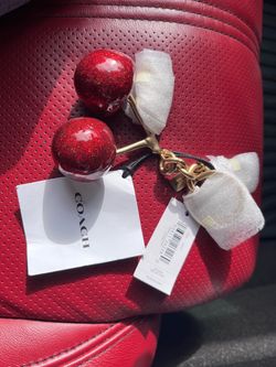 Coach Cherry Bag Charm Keychain