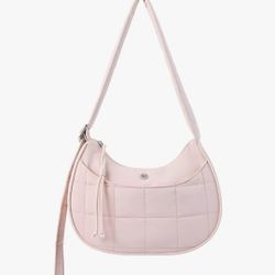 WESTBRONCO Puffer Crescent Shoulder Bags for Women Puffy Quilted Handbags, Nylon Shoulder Purse~NEW