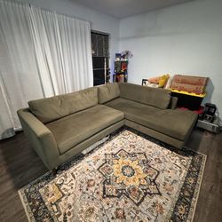 World Market Velvet Right Facing Sectional Sofa