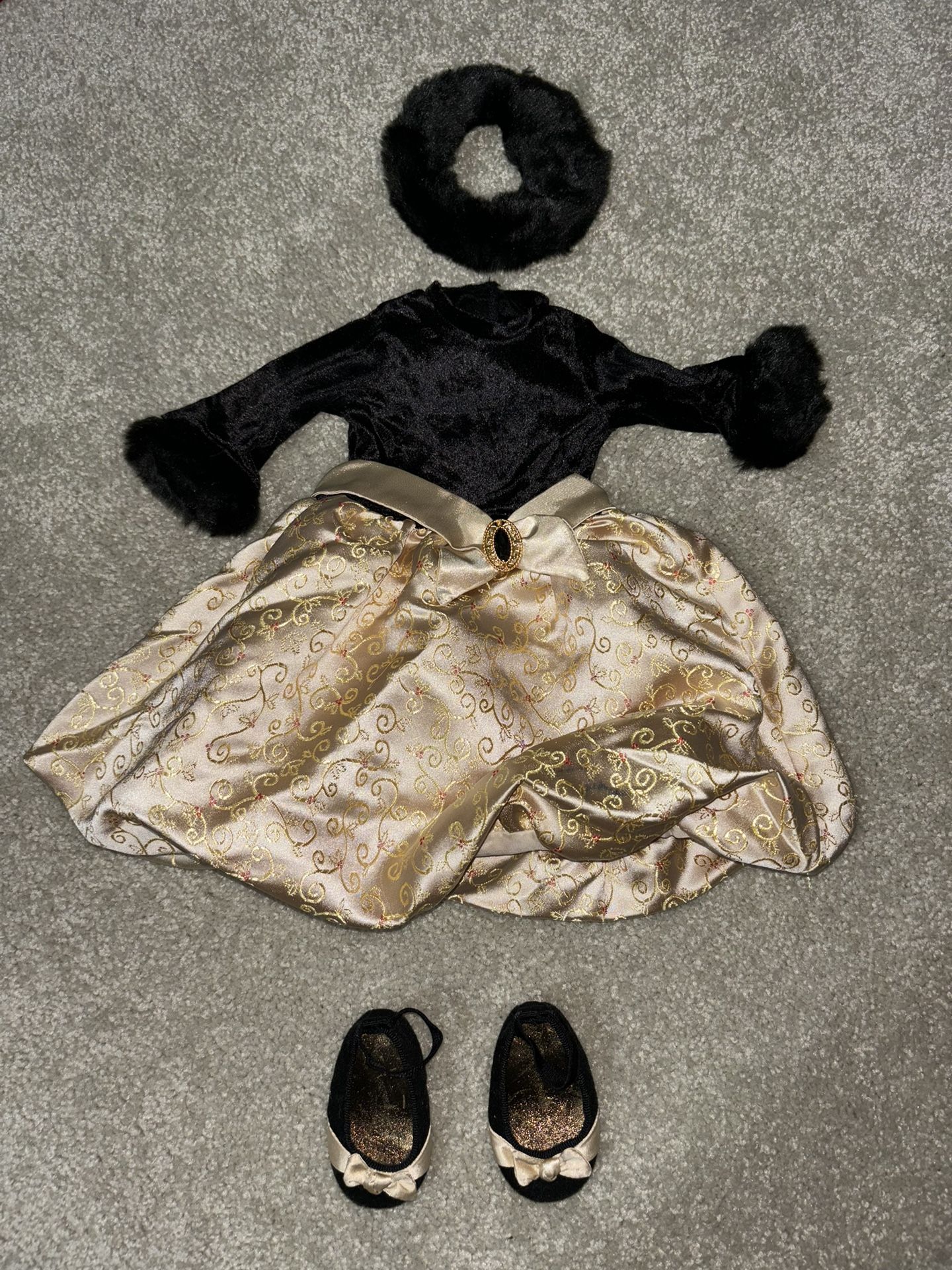 American girl doll retired midnight Holly Christmas dress 18 “ doll clothes 