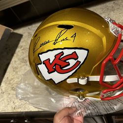 Kansas City Chiefs Rashee Rice Autographed Replica Helmet