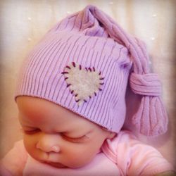 Handmade baby girl beanie