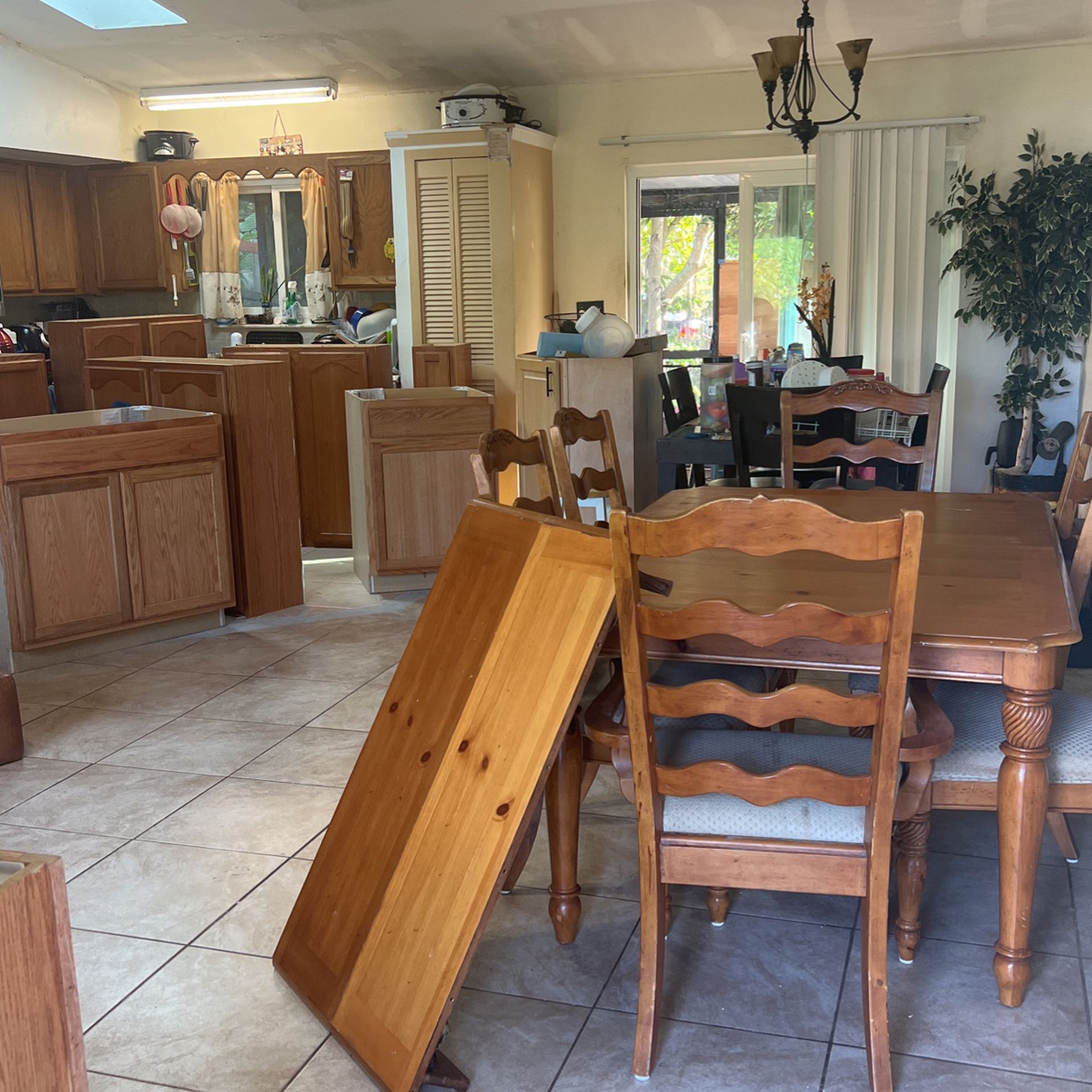 Solid Wood Table & 6 Chairs
