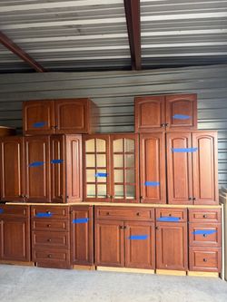 Complete Kitchen Cabinet Set Cherry Wood