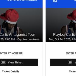 Playboi Carti General Admission Tickets For LA