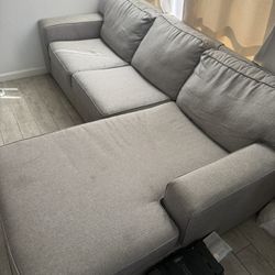 Grey Two Piece Sofa 