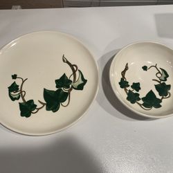 Vintage California Ivy PoppyTrail Platter & Bowl Hand Painted China 