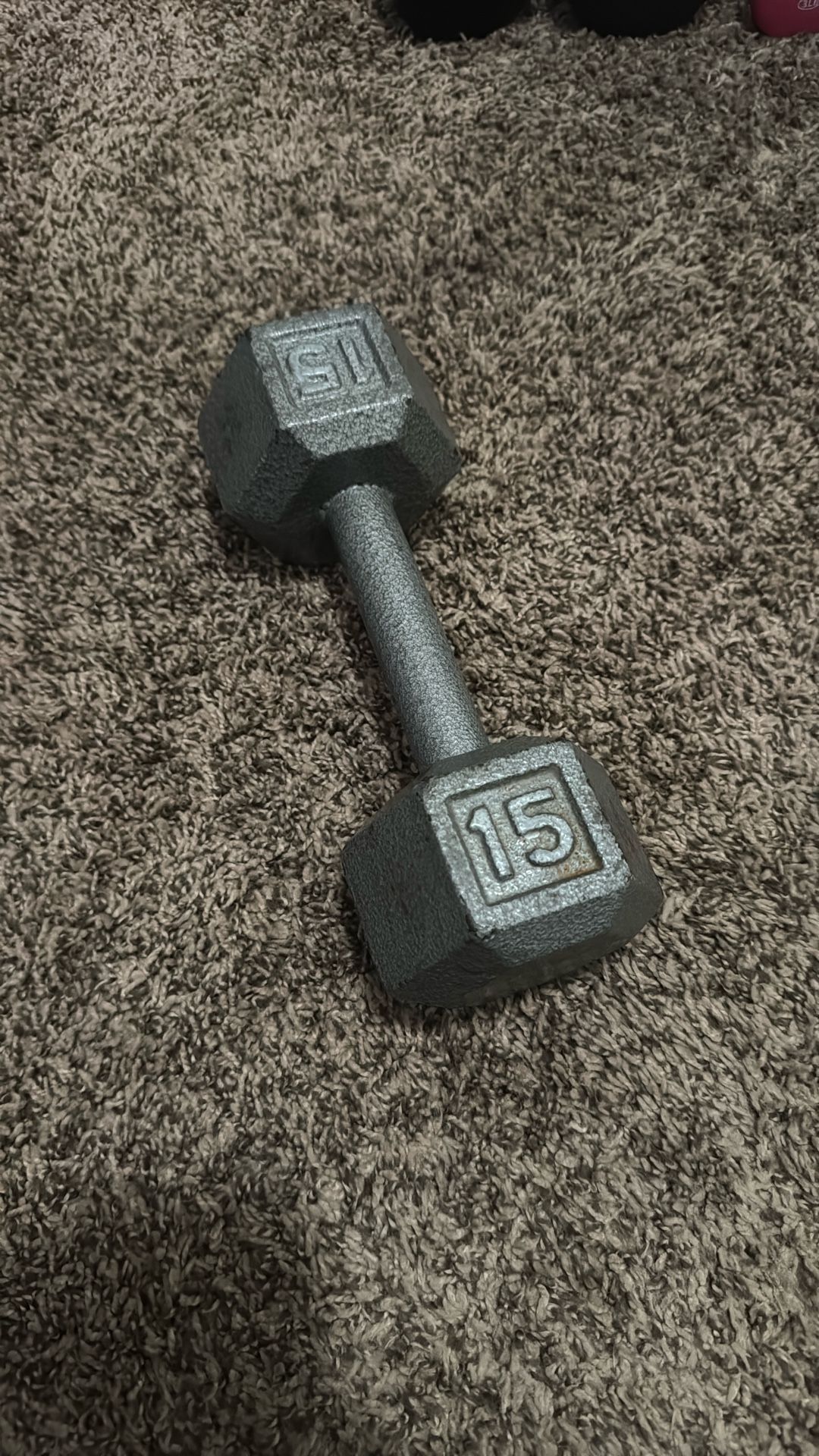15 Pound Dumbbell - Single