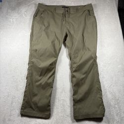 PrAna Womens Halle Pant Plus Size 22W Green Convertible Roll Up Hiking #3633