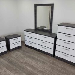 Dresser with Mirror, Chest and Nightstands ⚜️ Cómoda con Espejo, Gavetero y Mesitas de Noche 🚚[Fast-Delivery]💨