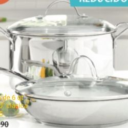 Juego Olla De 6  Qt Sarten De 10"  Clasica