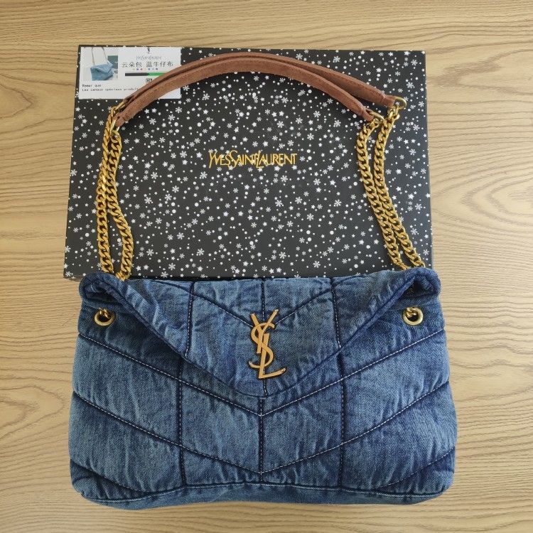 YSL Classic denim bag