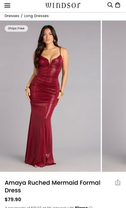 Red formal dress