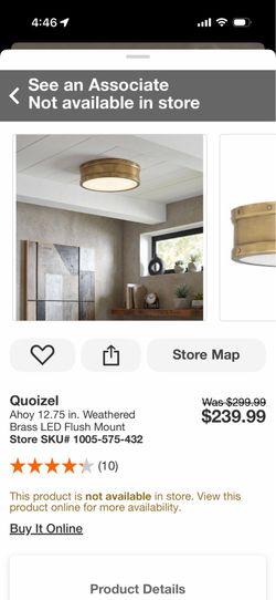 Brass led flush mount