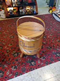 Colorful Wood Charcoal Bucket
