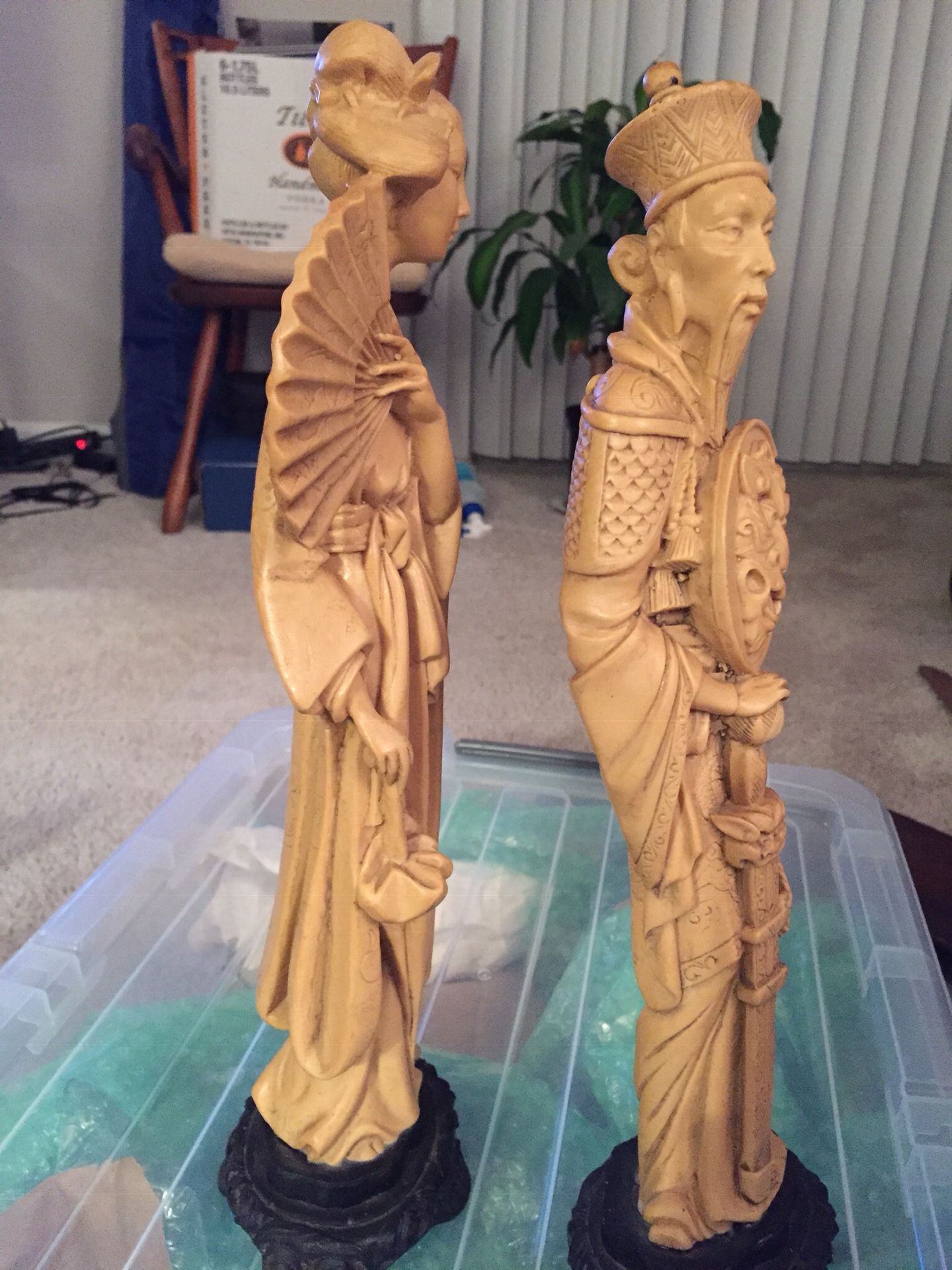 Asian carved statues