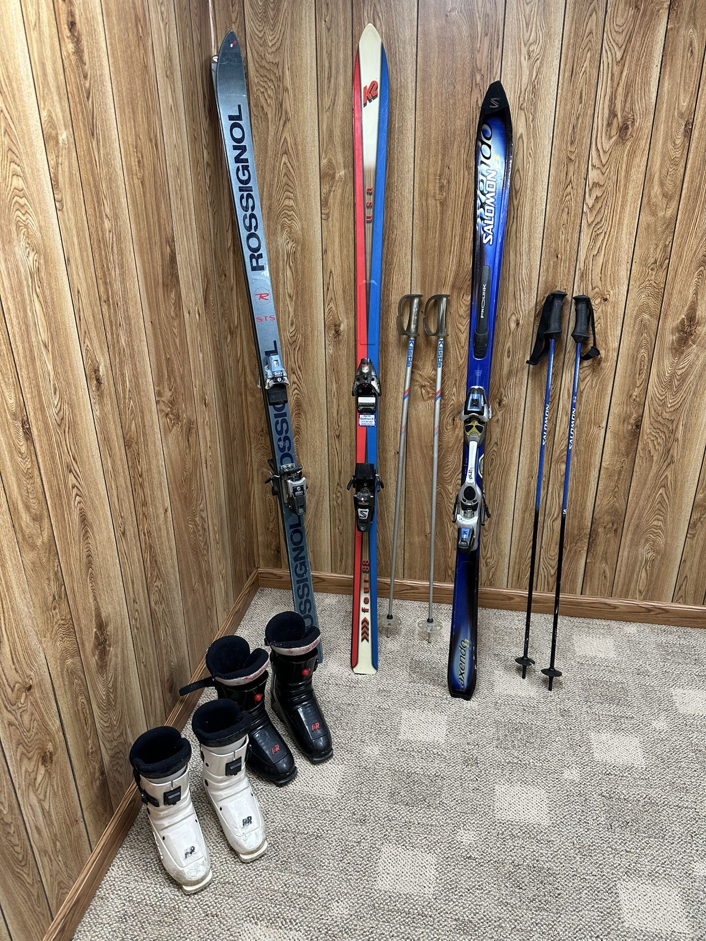 K2, And Rossignol Skis, Poles (Read Description)