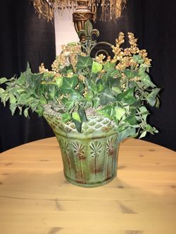 Green Metal Planter