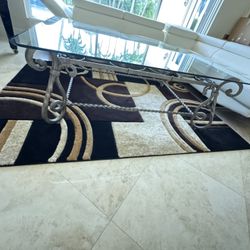 Brass And Glass Coffee Table