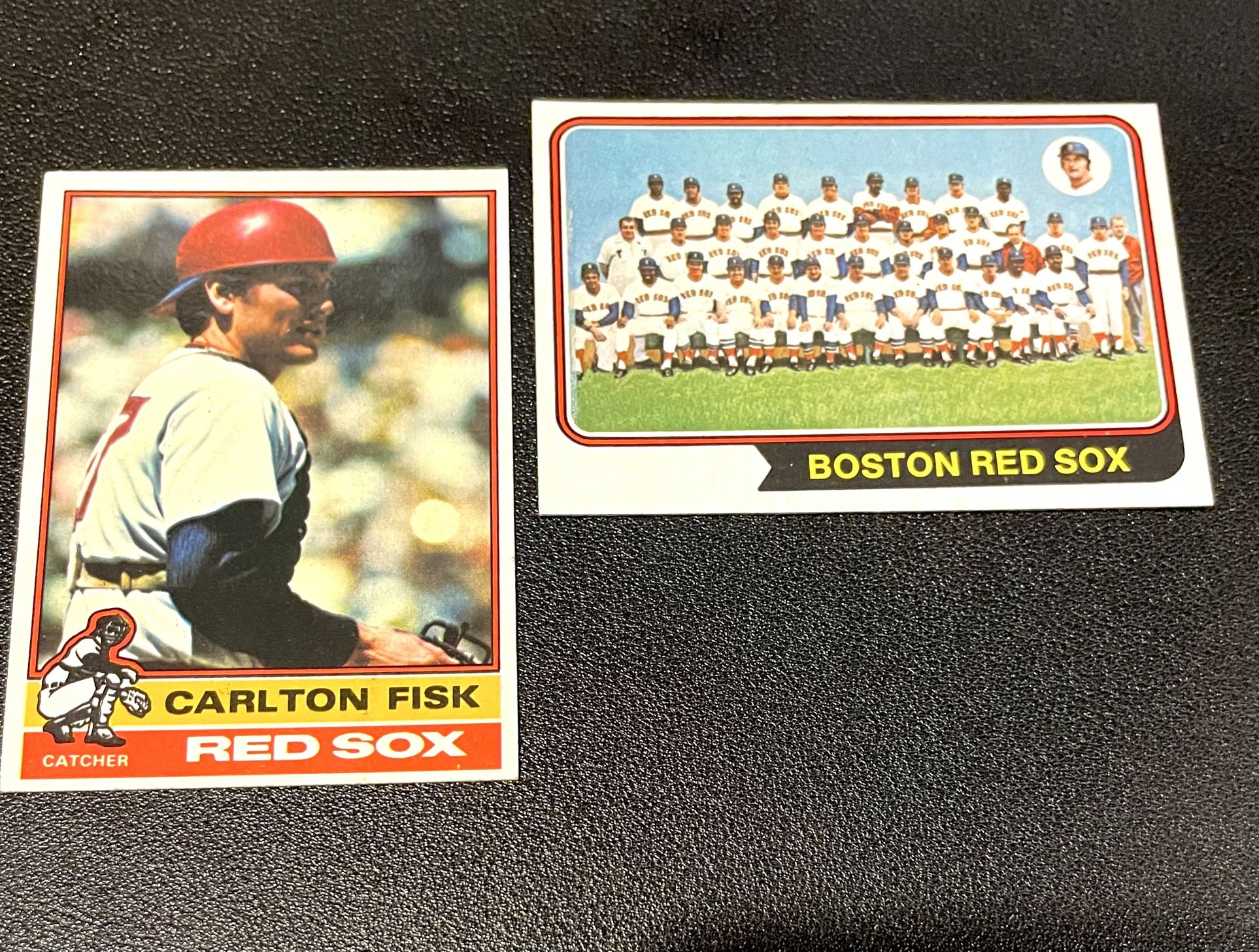 HOF 1976 CARLTON FISK & 1974 REDSOX TEAM PHOTO
