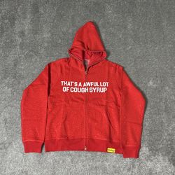 Thats A Awful Lot Of Cough Syrup VVS Rhinestone Zip Up Hoodie S