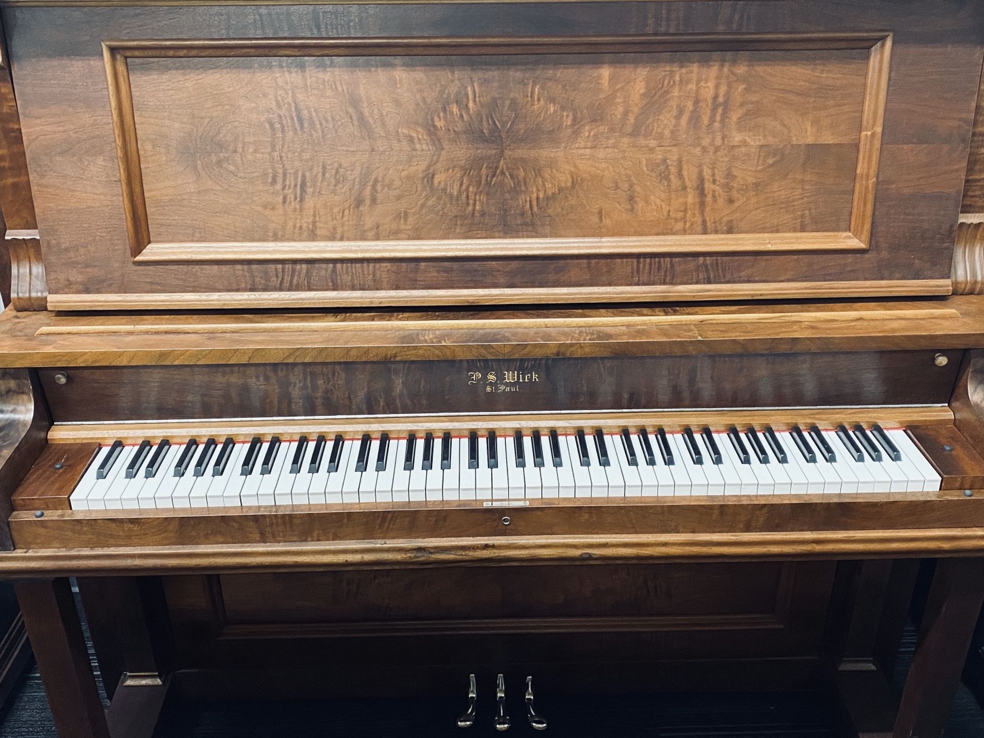 P.S. Wick 57" Walnut Satin Upright Piano (incl. Tax)