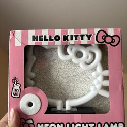 Hello Kitty Face and Bow 6.5 -Inch LED Neon Mood Light 
