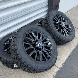 2025 22" Rims Wheels 35" Tires 8x180 GMC Sierra HD  2500