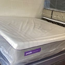 King Size Mattress Purple Premier 4 Wrapped in Plastic 13” Inches Thick Direct From Factory Same Day Delivery  
