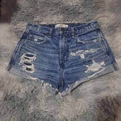Abercrombie & Fitch Distressed Denim Shorts Size 0