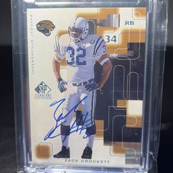 Zack Crockett autograph card