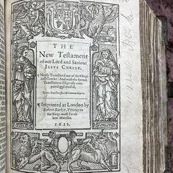1612 Quarto First Edition King James New Testament Printed By Robert Barker-Bound With Book of Common Prayer, Great Bible Psalter, & Book of Psalms