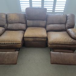 FREE Double Recliner And Loveseat . Rooms Togo Leather 