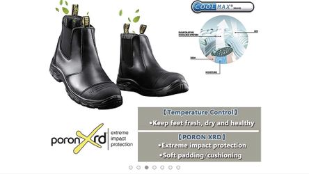 Steel toe safety boots