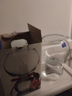 Heavy Glass Candle Holder Paperweight Decor Festive Holiday