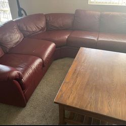 Leather Couch And Table
