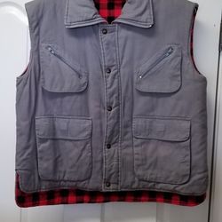 Men's Outdoor Vest Sleeveless Flannel Inside