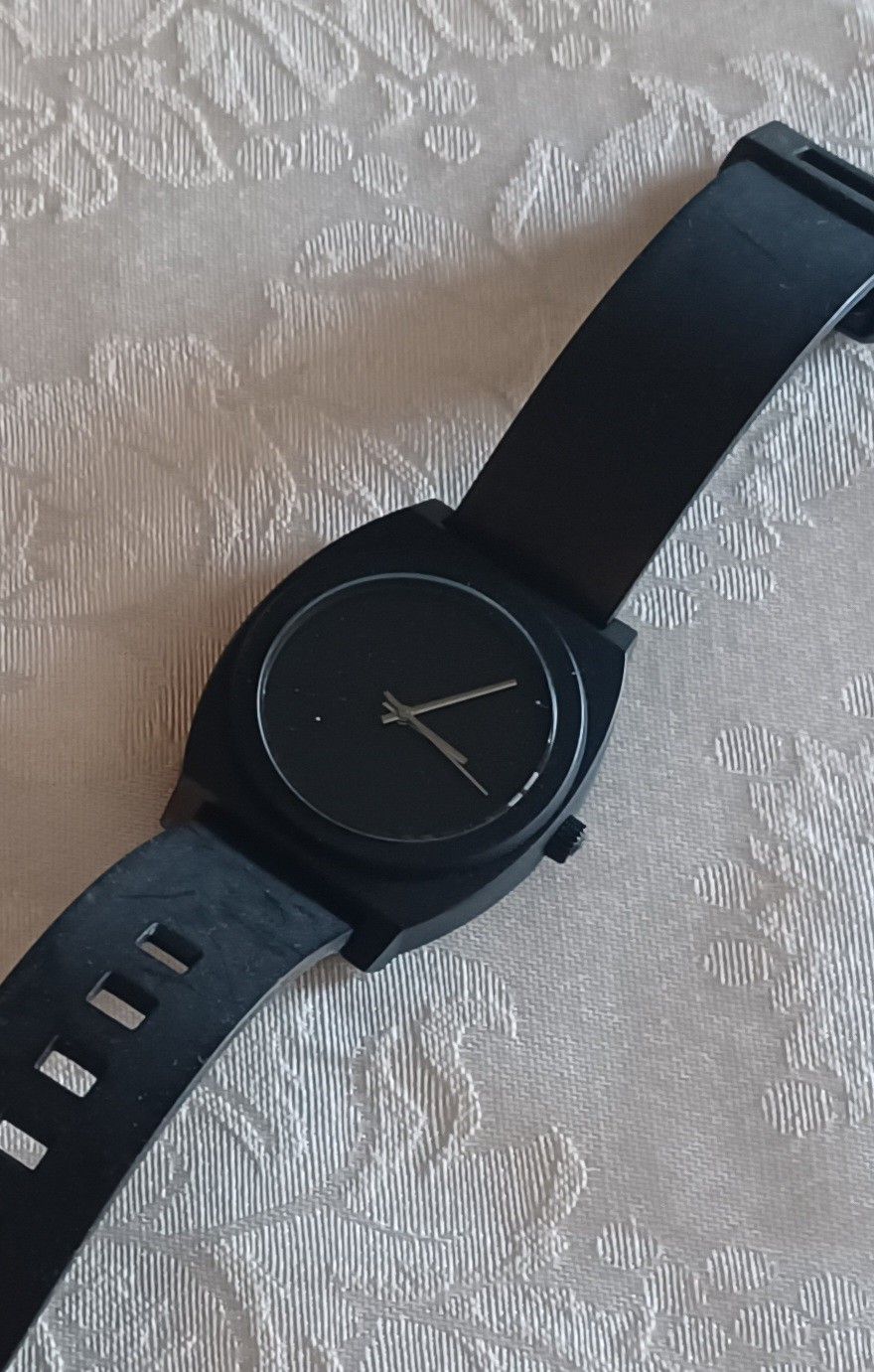 Nixon Minimal Time Teller P Gray Polycarbonate Silicone Band Watch 40 mm