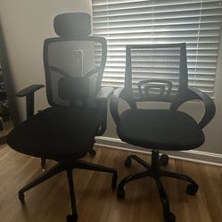 2 Ergonomic Desk Chairs 