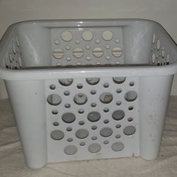 White Plastic Stackable Storage Container/Basket
