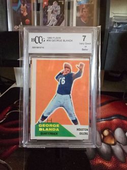 1960 Fleer George Blanda #58 Houston Oilers HOF HOFer BCCG 7 VG or Better