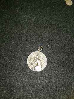 Silver st. Christopher medallion