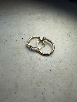 14kt gold small hoop earrings