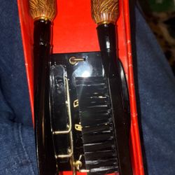 Tie Rack Wall  Plaque Brush And Shoehorn