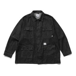 Black Wtaps Logo Patch Denim Shirt
