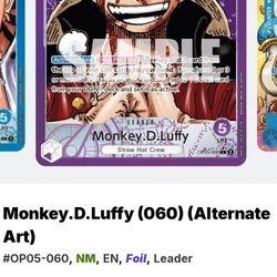 One Piece Trading Card Monkey.d.luffy