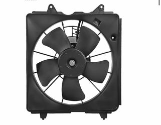 Radiator Cooling Fan Assembly Compatible with Honda Civic 2006-2011 L4 1.8L Left Side Radiator Condenser Cooling Fan Replace 19015-RNA-A01 19030-RNA-A