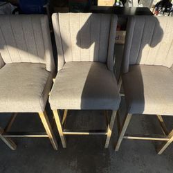 Three BarStool Chairs. 