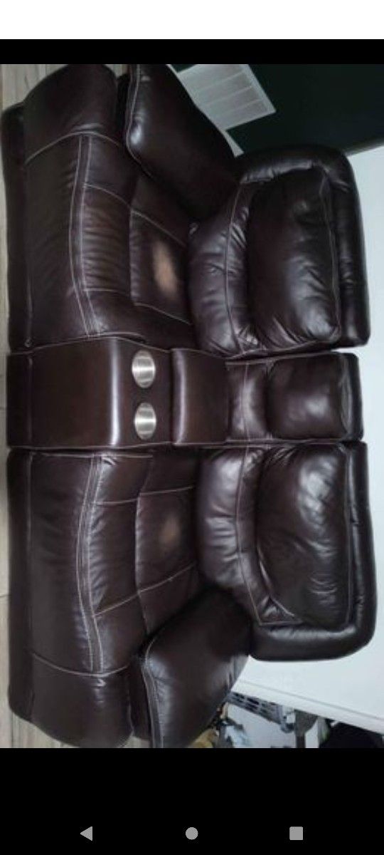 Electric Leather Couch 